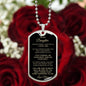 To Daughter From Mom | Keepsake Military Necklace | Custom Engrave on Back