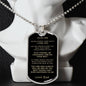 To Son From Dad | Keepsake Military Necklace | Custom Engrave on Back