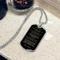 To Son From Mom | Keepsake Military Necklace | Custom Engrave on Back