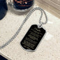 To Daughter From Mom | Keepsake Military Necklace | Custom Engrave on Back
