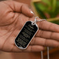 To Daughter From Mom | Keepsake Military Necklace | Custom Engrave on Back