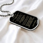 To Son From Dad | Keepsake Military Necklace | Custom Engrave on Back