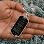 To Son From Dad | Keepsake Military Necklace | Custom Engrave on Back