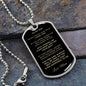 To Son From Mom | Keepsake Military Necklace | Custom Engrave on Back