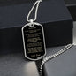 To Son From Dad | Keepsake Military Necklace | Custom Engrave on Back