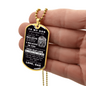 Personalized Gifts For Son| To Son From Dad | Luxury Military Necklace