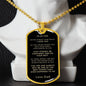 To Son From Dad | Keepsake Military Necklace | Custom Engrave on Back