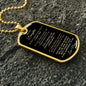 To Daughter From Mom | Keepsake Military Necklace | Custom Engrave on Back
