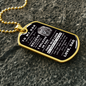 Personalized Gifts For Son| To Son From Dad | Luxury Military Necklace