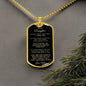 To Daughter From Mom | Keepsake Military Necklace | Custom Engrave on Back