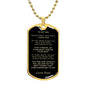 To Son From Dad | Keepsake Military Necklace | Custom Engrave on Back