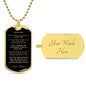To Son From Mom | Keepsake Military Necklace | Custom Engrave on Back