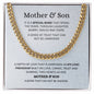 Unbreakable Bond Mother & Son |Cuban Link Chain | Gift to Son from Mom