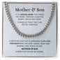 Unbreakable Bond Mother & Son |Cuban Link Chain | Gift to Son from Mom