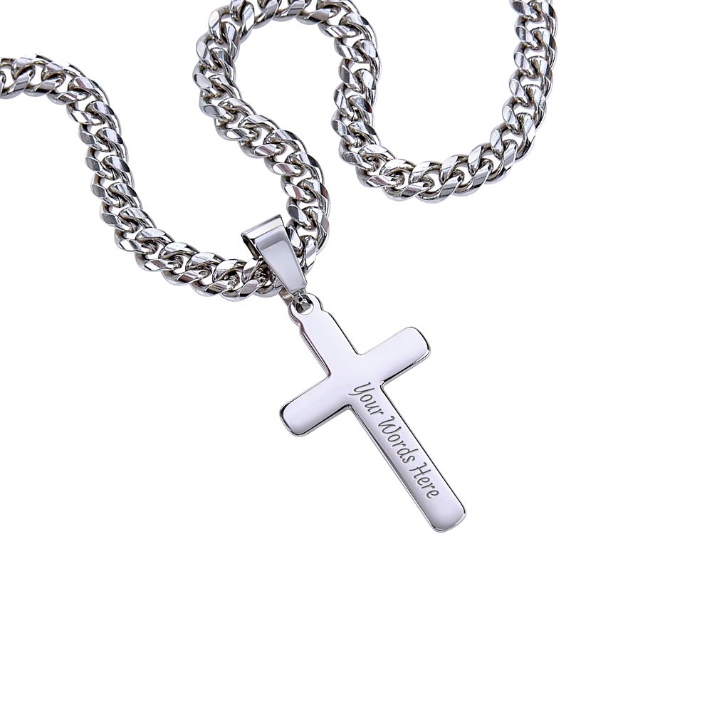 To An Amazing Dad | Cuban Chain with Artisan Cross Necklace
