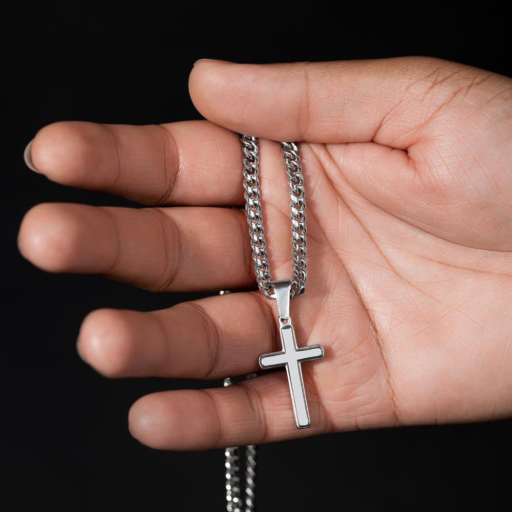To An Amazing Dad | Cuban Chain with Artisan Cross Necklace