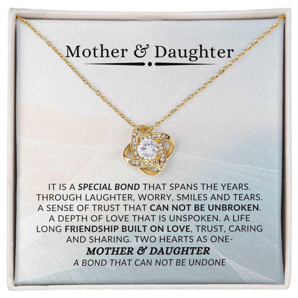 Mother and Daughter Bond | Love Knot Necklace | Gift to Daughter from Mom