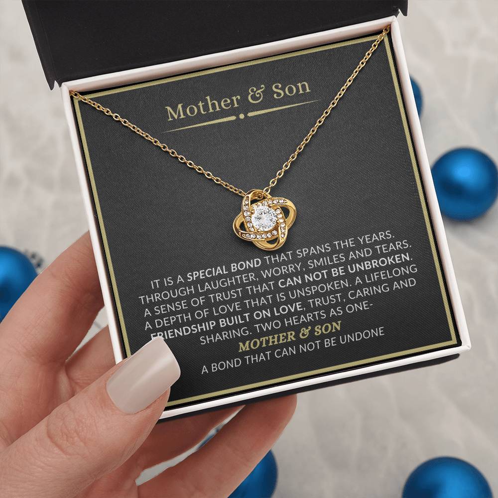 Mother & Son Bond | Love Knot Necklace | Special Gift for Mom