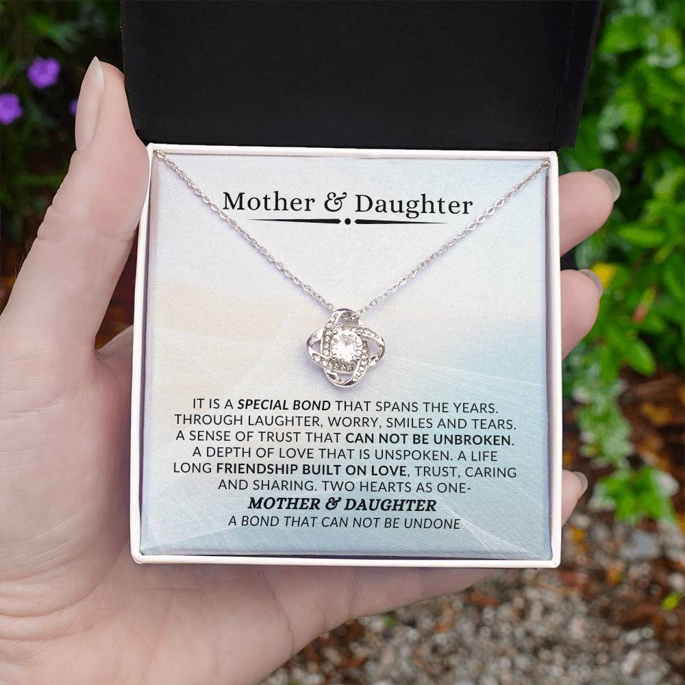 Mother and Daughter Bond | Love Knot Necklace | Gift to Daughter from Mom