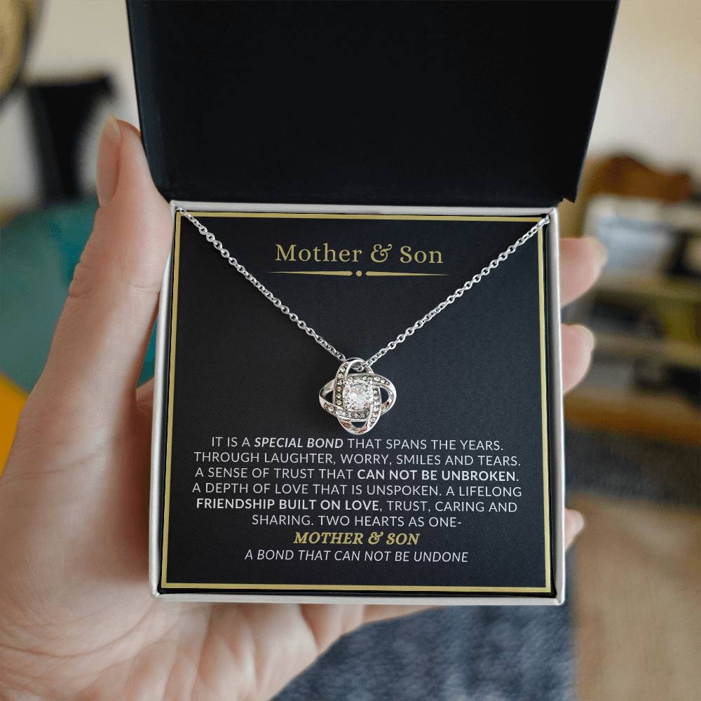 Mother & Son Bond | Love Knot Necklace | Special Gift for Mom