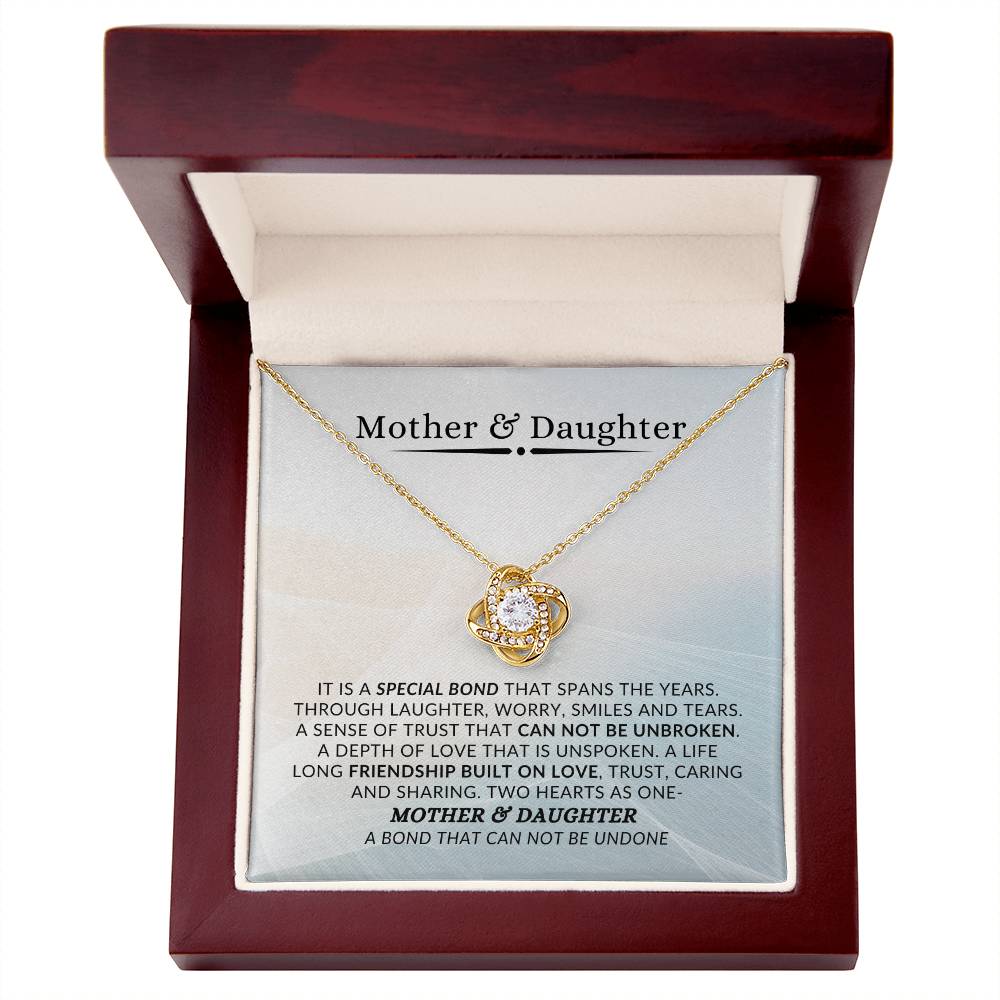 Mother and Daughter Bond | Love Knot Necklace | Gift to Daughter from Mom