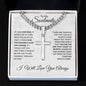 If I Had One Wish | To My Soulmate | Cuban Chain with Artisan Cross Necklace