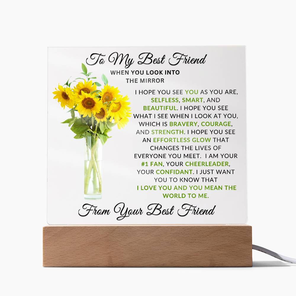 Unique Gift For Best Friend | LED Acrylic Plaque