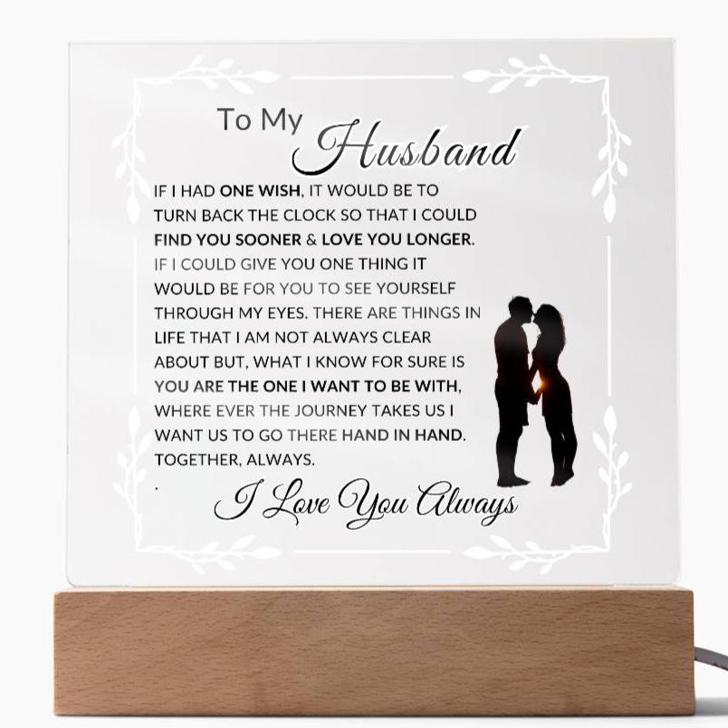One Wish To My Husband | LED Acrylic Lamp