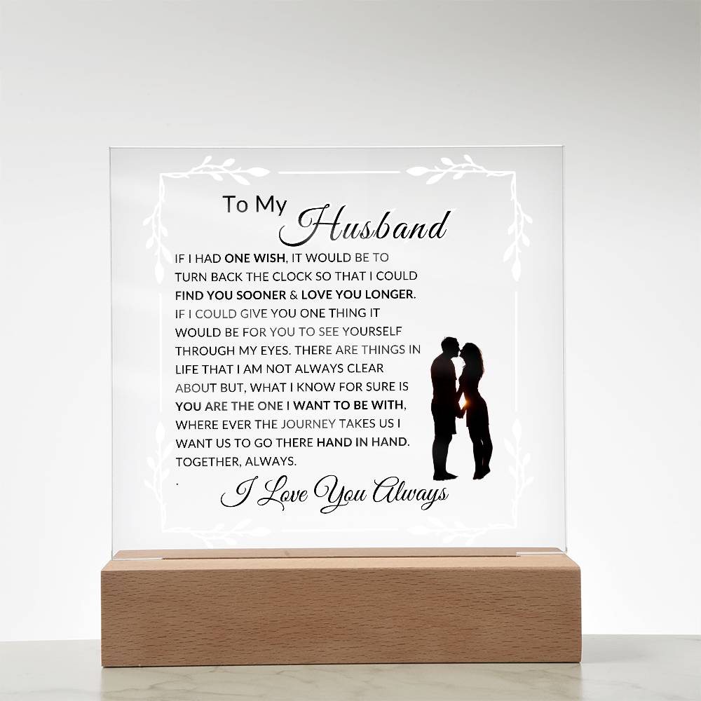 One Wish To My Husband | LED Acrylic Lamp