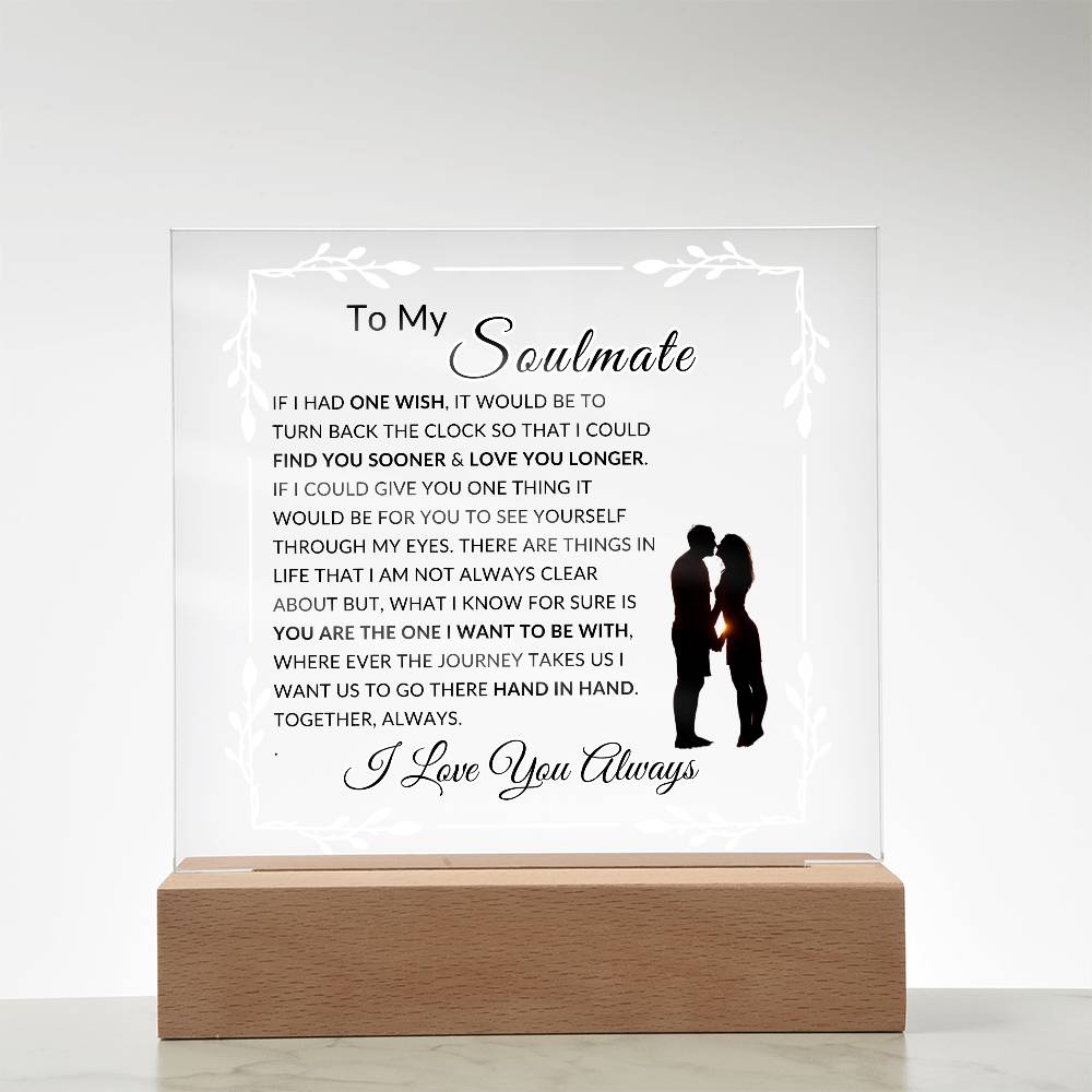 One Wish To My Soulmate | LED Acrylic Lamp