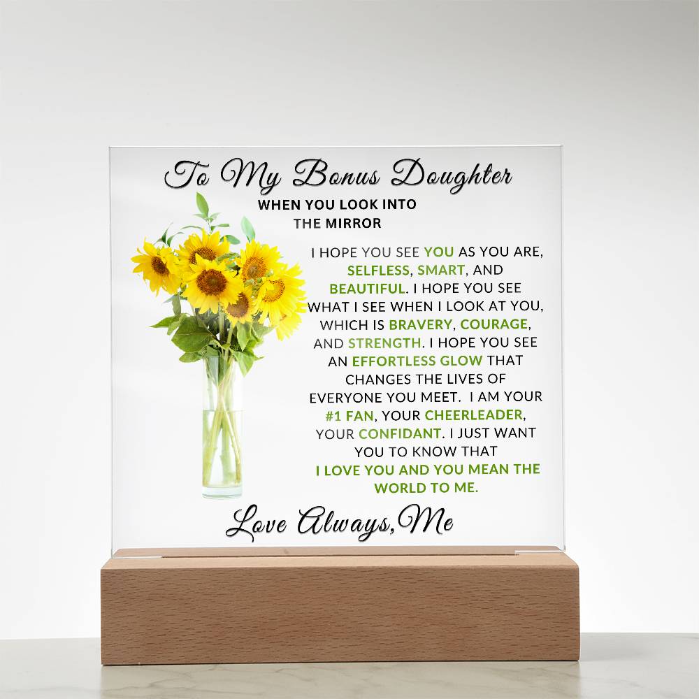 Special Gift For Bonus Daughter I LED Acrylic  Plaque