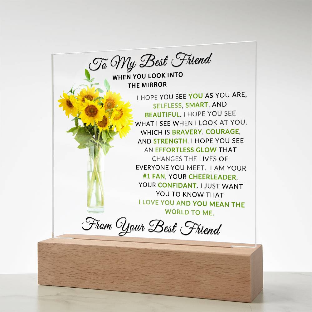 Unique Gift For Best Friend | LED Acrylic Plaque
