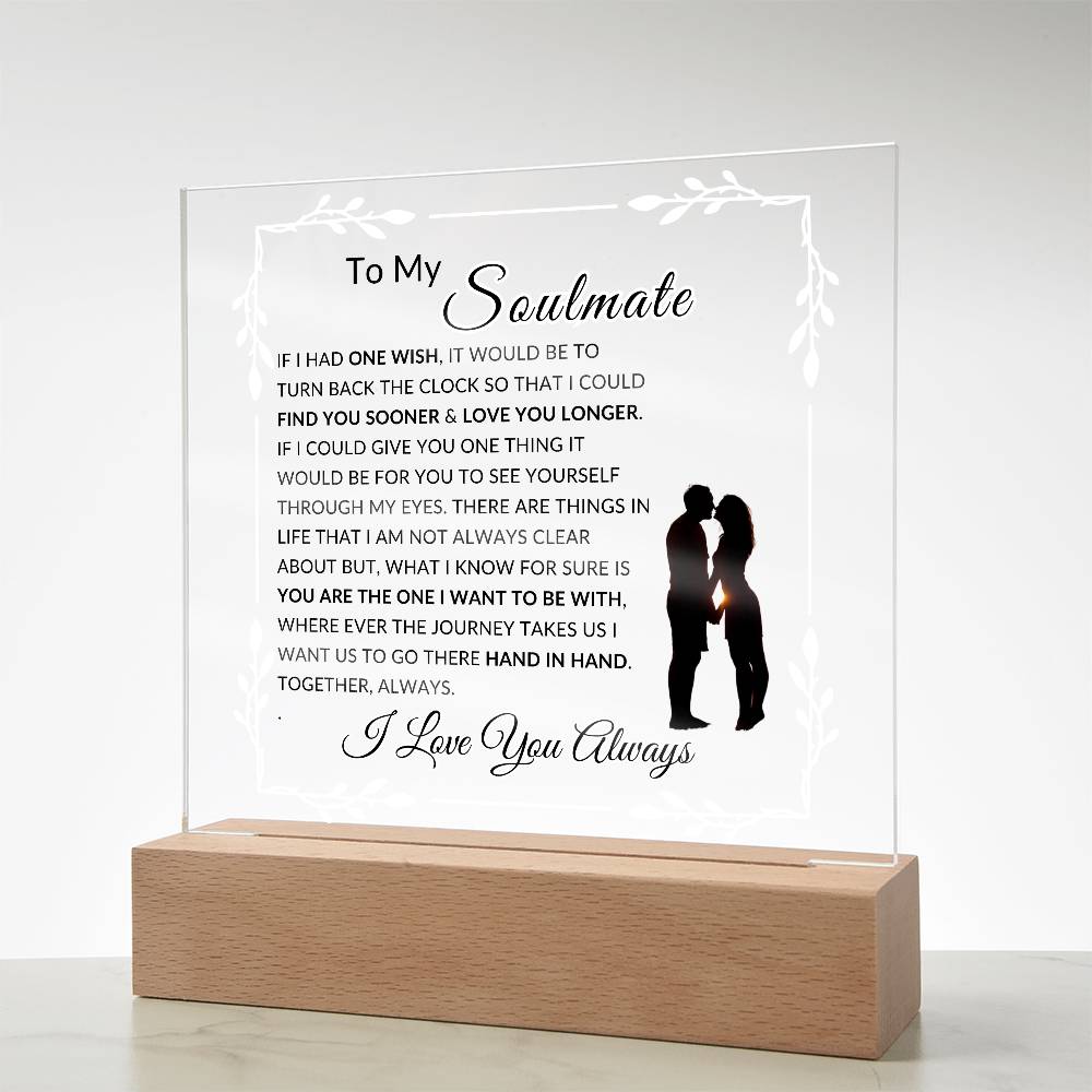 One Wish To My Soulmate | LED Acrylic Lamp