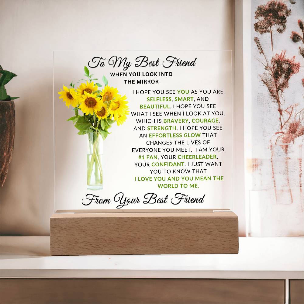 Unique Gift For Best Friend | LED Acrylic Plaque