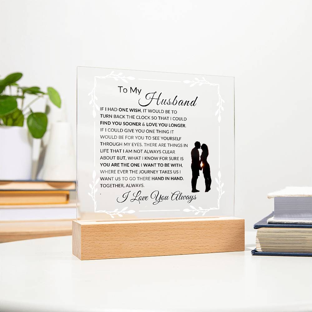 One Wish To My Husband | LED Acrylic Lamp