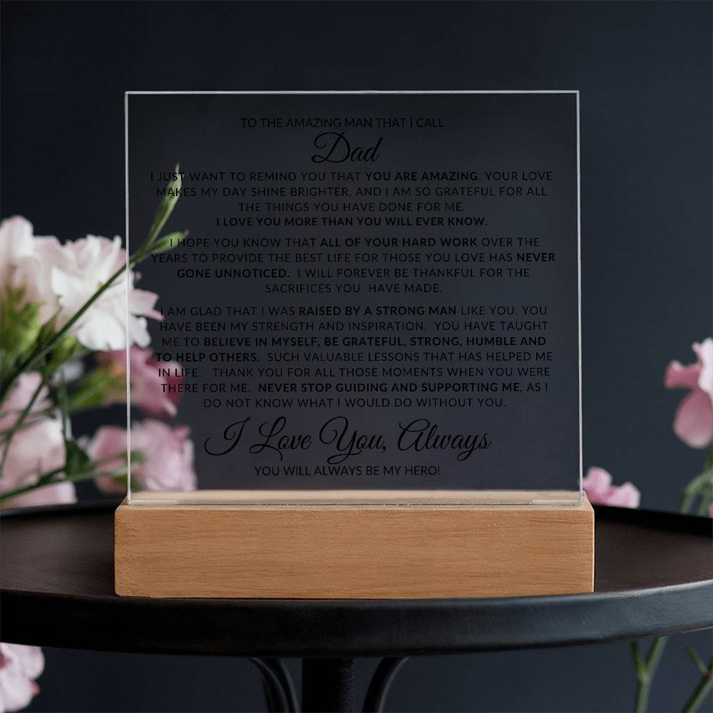 To My Amazing Dad | Acrylic LED Lamp
