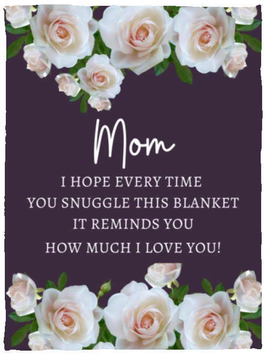 Rose Blanket for Mom I Gift for Mom