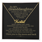 Custom name necklace for granddaughter with inspirational message card gift
