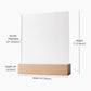 LED acrylic plaque for mom with size dimensions and wooden base display