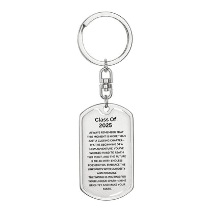 Inspirational Graduation Keychain | Class of 2025 | Graduation Gift