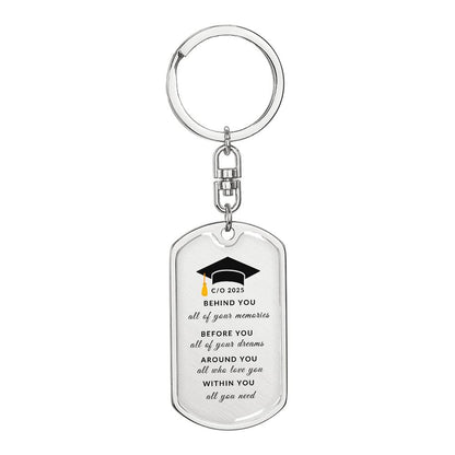 Class of 2025 Keychain | High Quality Surgical Steel | Graduation Gift