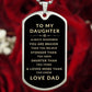 To My Daughter Love Dad | Luxury Military Necklace | Gift for Daughter