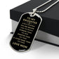 To My Daughter Love Mom | Luxury Military Necklace With Dog Tag | Gift For Daughter