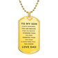 Luxury Military Necklace | For Son From Dad | Gift For Son