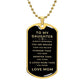 To My Daughter Love Mom | Luxury Military Necklace With Dog Tag | Gift For Daughter