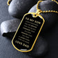 Gift for Son from Dad | Luxury Military Necklace and Dog Tag