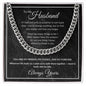 To My Husband Cuban Link Chain Necklace – Meaningful Gift from Wife