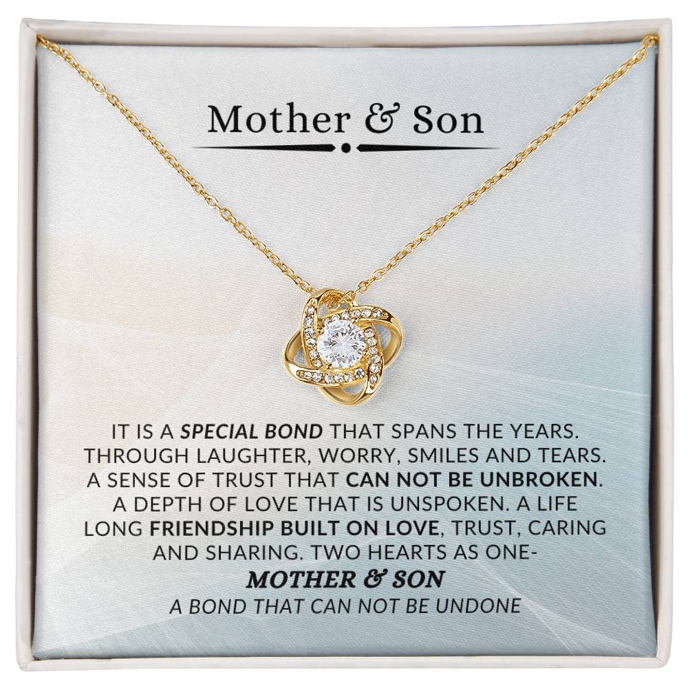 Unbreakable Bond | Gift to Mom from Son | Love Knot Necklace