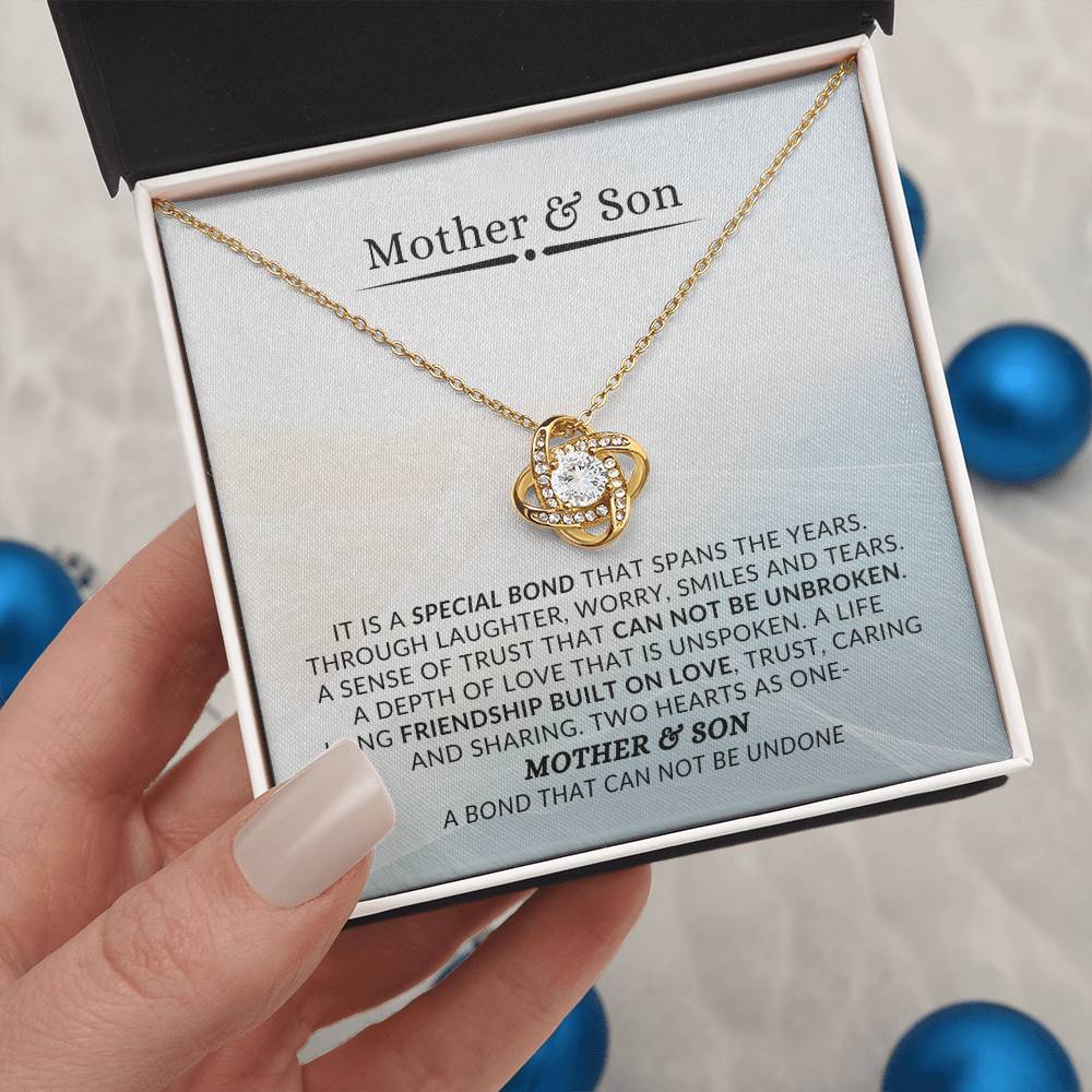Unbreakable Bond | Gift to Mom from Son | Love Knot Necklace