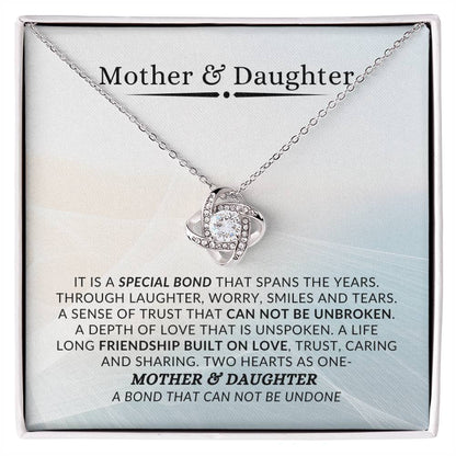 Mother and Daughter Bond | Love Knot Necklace | Gift to Daughter from Mom